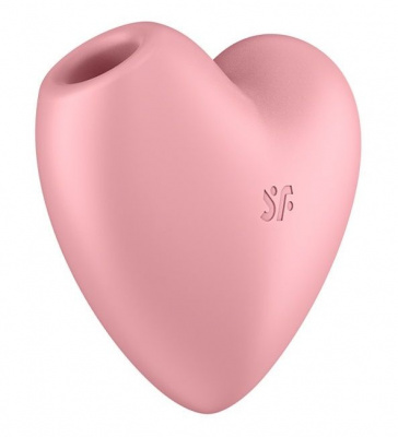 Розовый вибромассажер Satisfyer Cutie Heart с вакуум-волновой стимуляцией